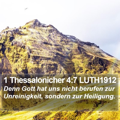 1 Thessalonicher 4:7 LUTH1912 Bible Verse Image