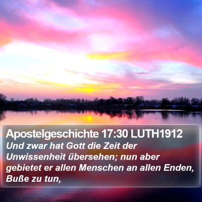 Apostelgeschichte 17:30 LUTH1912 Bible Verse Image