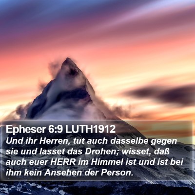 Epheser 6:9 LUTH1912 Bible Verse Image