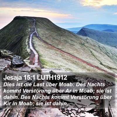 Jesaja 15:1 LUTH1912 Bible Verse Image