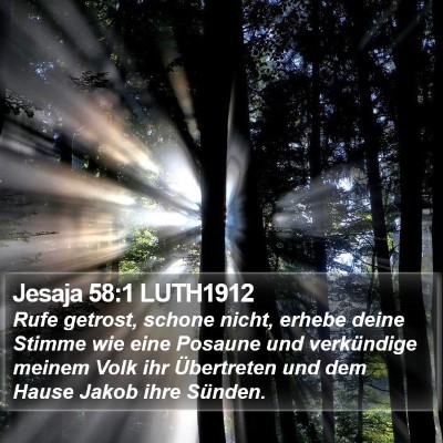 Jesaja 58:1 LUTH1912 Bible Verse Image