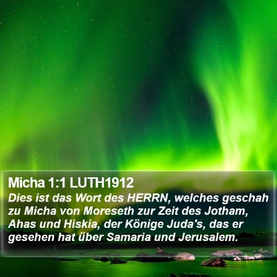 Micha 1:1 LUTH1912 Bible Verse Image