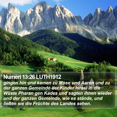 Numeri 13:26 LUTH1912 Bible Verse Image