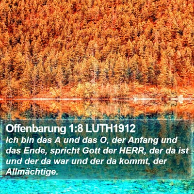 Offenbarung 1:8 LUTH1912 Bible Verse Image