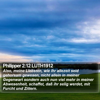 Philipper 2:12 LUTH1912 Bible Verse Image