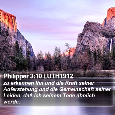 Philipper 3:10 LUTH1912 Bible Verse Image