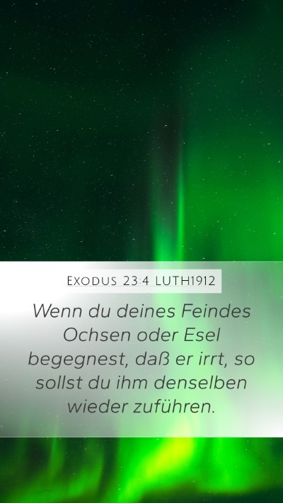 Exodus 23:4 LUTH1912 Mobile Phone Wallpaper - Wenn du deines Feindes Ochsen oder Esel - Mobile Bible Verse Wallpaper