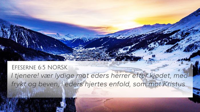 Efeserne 6:5 NORSK Bible Verse Image