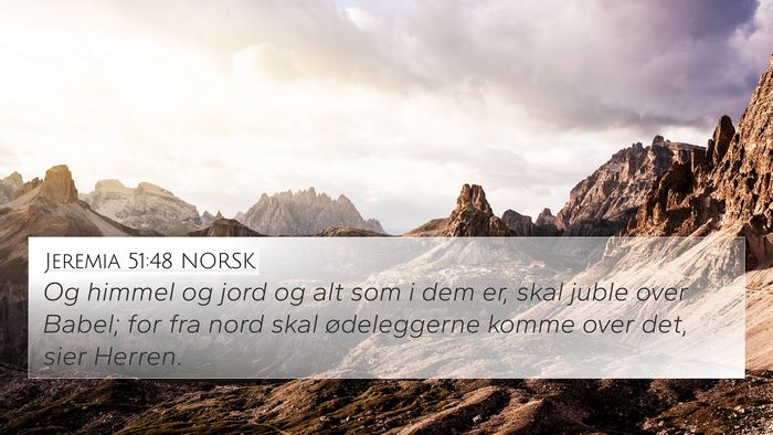 Jeremia 51:48 NORSK Bible Verse Image