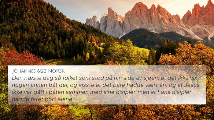 Johannes 6:22 NORSK 4K Wallpaper - Den næste dag så folket som stod på hin side - 4K Wallpaper Bible Verse