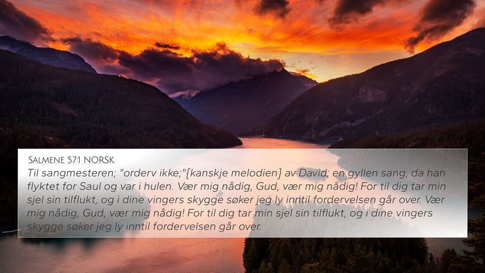 Salmene 57:1 NORSK Bible Verse Image