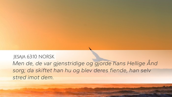 Jesaja 63:10 NORSK Bible Verse Image