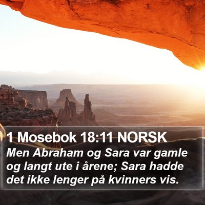 1 Mosebok 18:11 NORSK Bible Verse Image