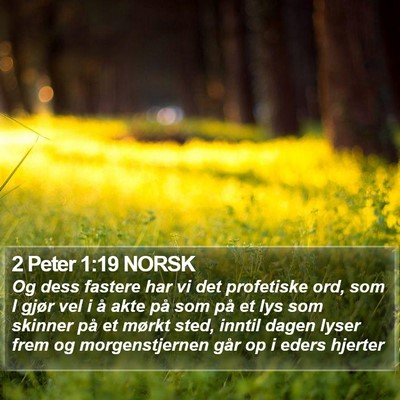 2 Peter 1:19 NORSK Bible Verse Image