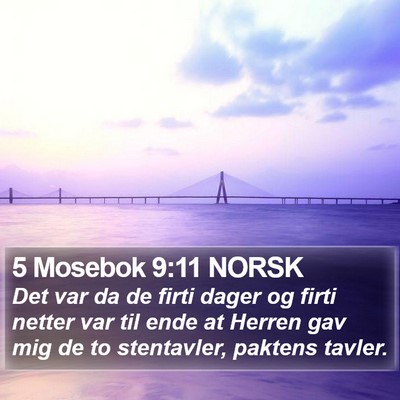 5 Mosebok 9:11 NORSK Bible Verse Image