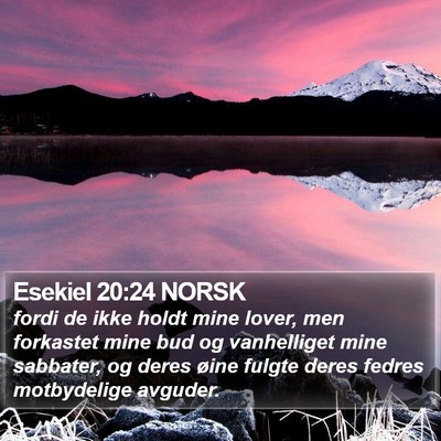 Esekiel 20:24 NORSK Bible Verse Image