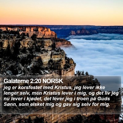 Galaterne 2:20 NORSK Bible Verse Image