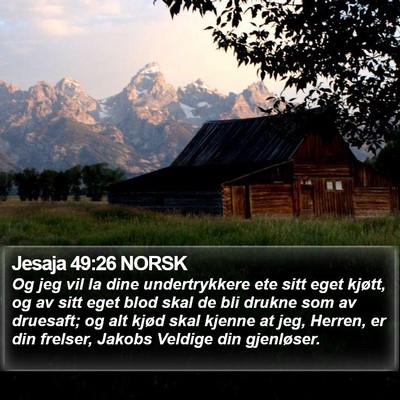 Jesaja 49:26 NORSK Bible Verse Image