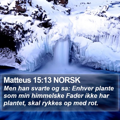 Matteus 15:13 NORSK Bible Verse Image