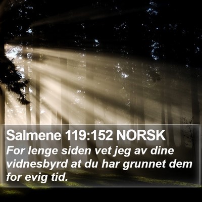 Salmene 119:152 NORSK Bible Verse Image