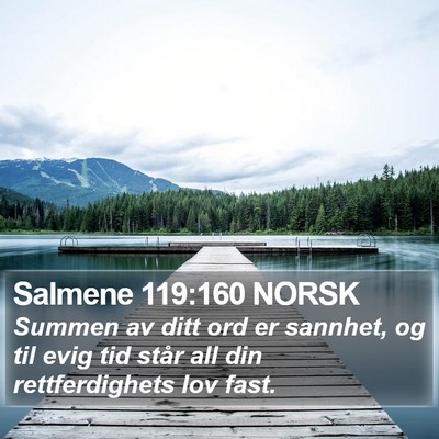 Salmene 119:160 NORSK Bible Verse Image