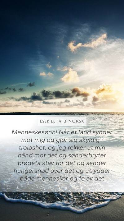 Esekiel 14:13 NORSK Bible Verse Image