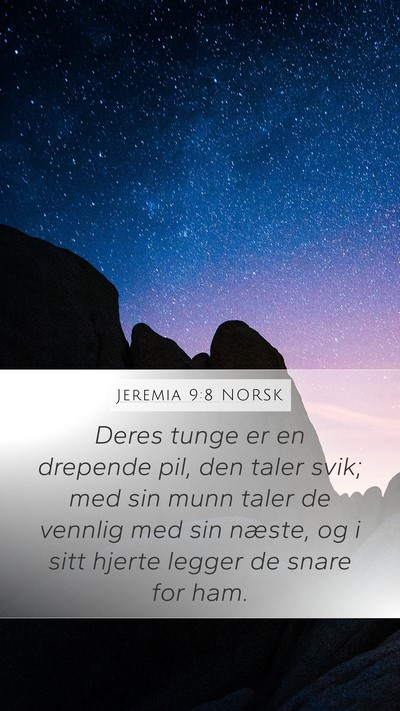 Jeremia 9:8 NORSK Bible Verse Image