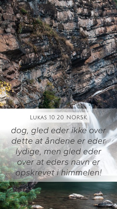 Lukas 10:20 NORSK Bible Verse Image