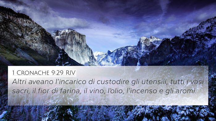 1 Cronache 9:29 RIV 4K Wallpaper - Altri aveano l’incarico di custodire gli - 4K Wallpaper Bible Verse