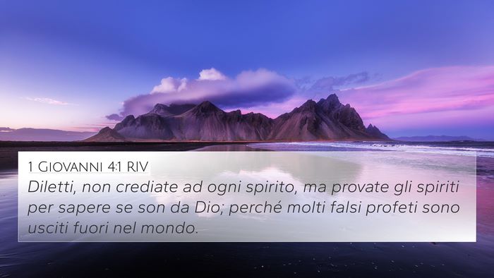 1 Giovanni 4:1 RIV 4K Wallpaper - Diletti, non crediate ad ogni spirito, ma provate - 4K Wallpaper Bible Verse