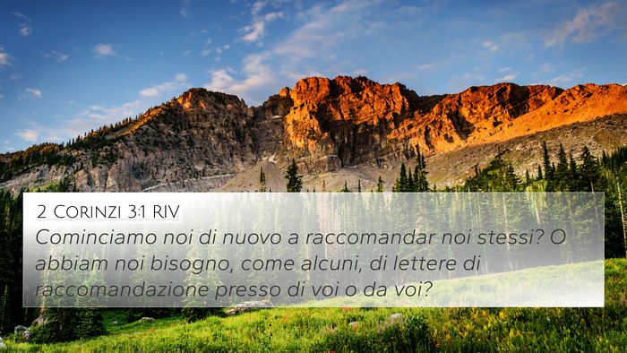 2 Corinzi 3:1 RIV Bible Verse Image