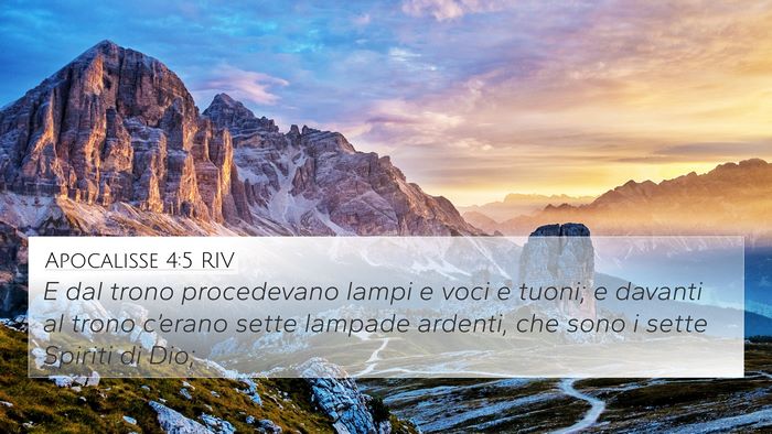 Apocalisse 4:5 RIV 4K Wallpaper - E dal trono procedevano lampi e voci e tuoni; e - 4K Wallpaper Bible Verse