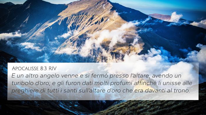 Apocalisse 8:3 RIV 4K Wallpaper - E un altro angelo venne e si fermò presso - 4K Wallpaper Bible Verse