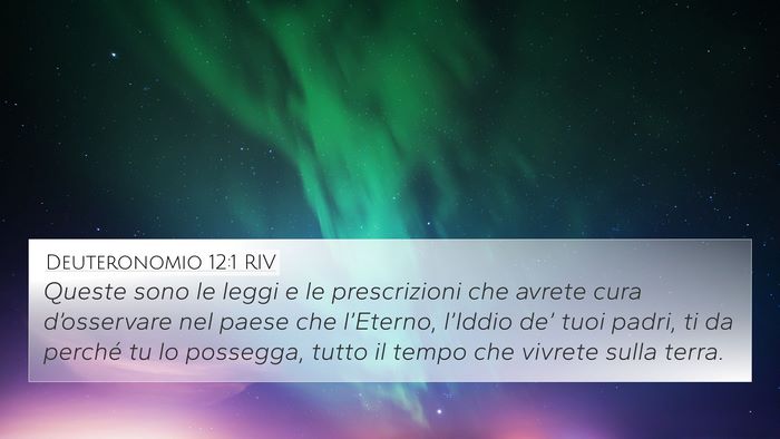 Deuteronomio 12:1 RIV Bible Verse Image