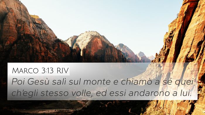 Marco 3:13 RIV 4K Wallpaper - Poi Gesù salì sul monte e chiamò a sé quei - 4K Wallpaper Bible Verse