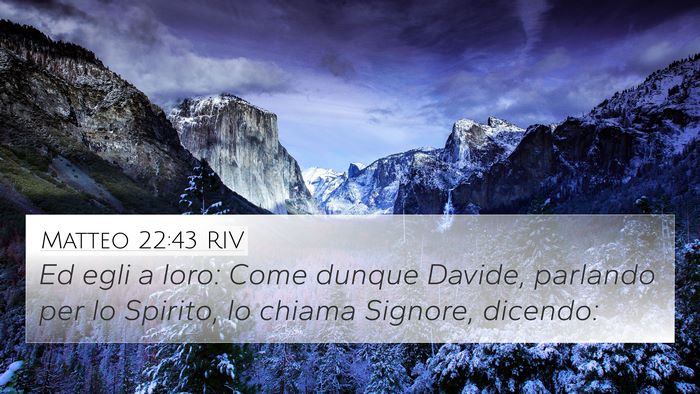 Matteo 22:43 RIV Bible Verse Image