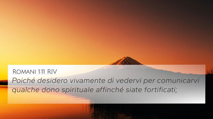 Romani 1:11 RIV Bible Verse Image