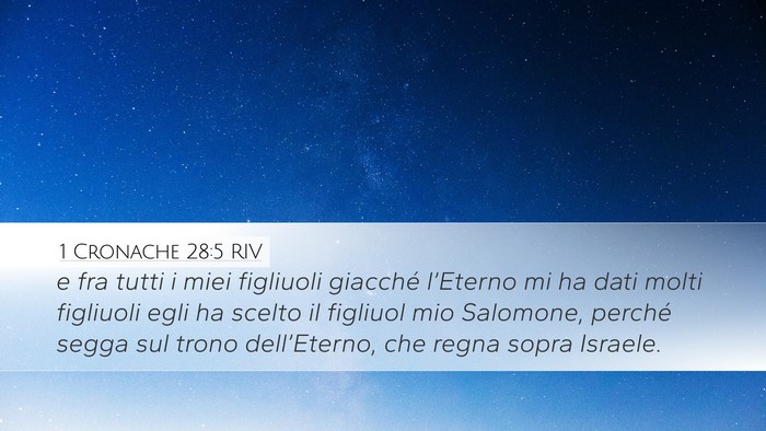 1 Cronache 28:5 RIV Bible Verse Image