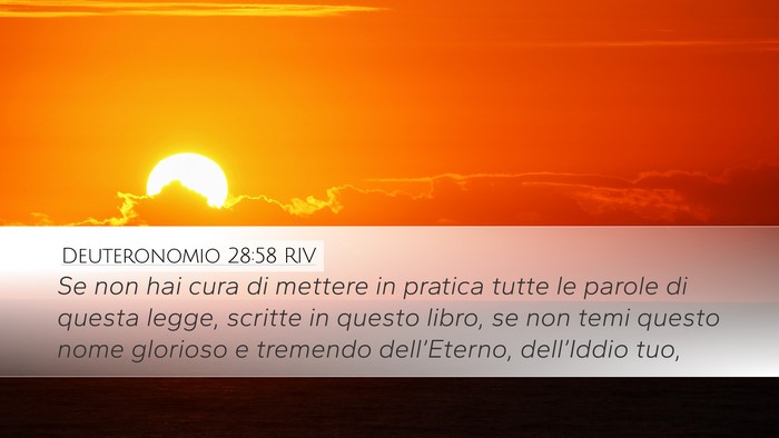 Deuteronomio 28:58 RIV Desktop Wallpaper - Se non hai cura di mettere in pratica tutte le - Desktop Bible Verse Wallpaper