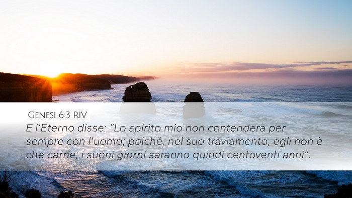 Genesi 6:3 RIV Desktop Wallpaper - E l’Eterno disse: “Lo spirito mio non - Desktop Bible Verse Wallpaper