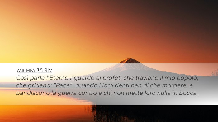 Michea 3:5 RIV Desktop Wallpaper - Così parla l’Eterno riguardo ai profeti che - Desktop Bible Verse Wallpaper