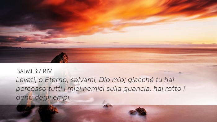 Salmi 3:7 RIV Desktop Wallpaper - Lèvati, o Eterno, salvami, Dio mio; giacché tu - Desktop Bible Verse Wallpaper