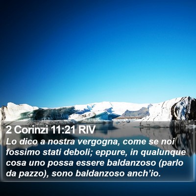 2 Corinzi 11:21 RIV Bible Verse Image