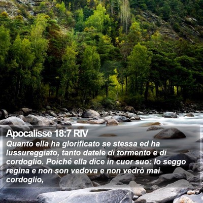 Apocalisse 18:7 RIV Bible Verse Image