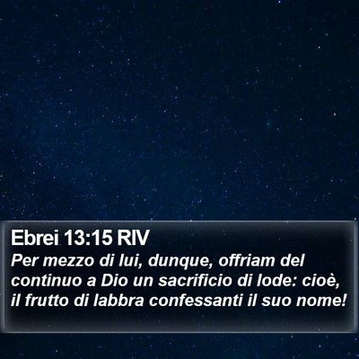 Ebrei 13:15 RIV Bible Verse Image