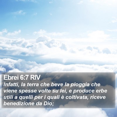 Ebrei 6:7 RIV Bible Verse Image