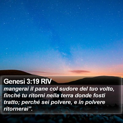 Genesi 3:19 RIV Bible Verse Image