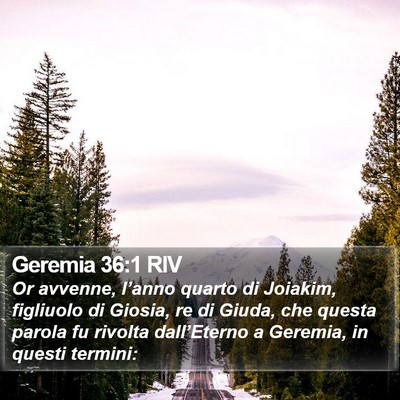 Geremia 36:1 RIV Bible Verse Image