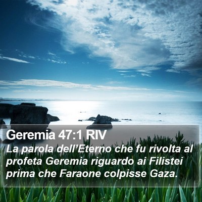 Geremia 47:1 RIV Bible Verse Image