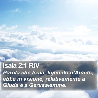 Isaia 2:1 RIV Bible Verse Image